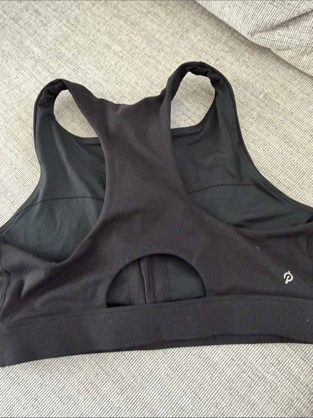 Peloton Studios 2 Women's Black Sports Bra set Strappy Large zip up cross back